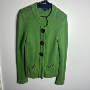 Women’s Boden Size 14 (fits Medium) Cable Knit Chunky Wool Blend Cardigan